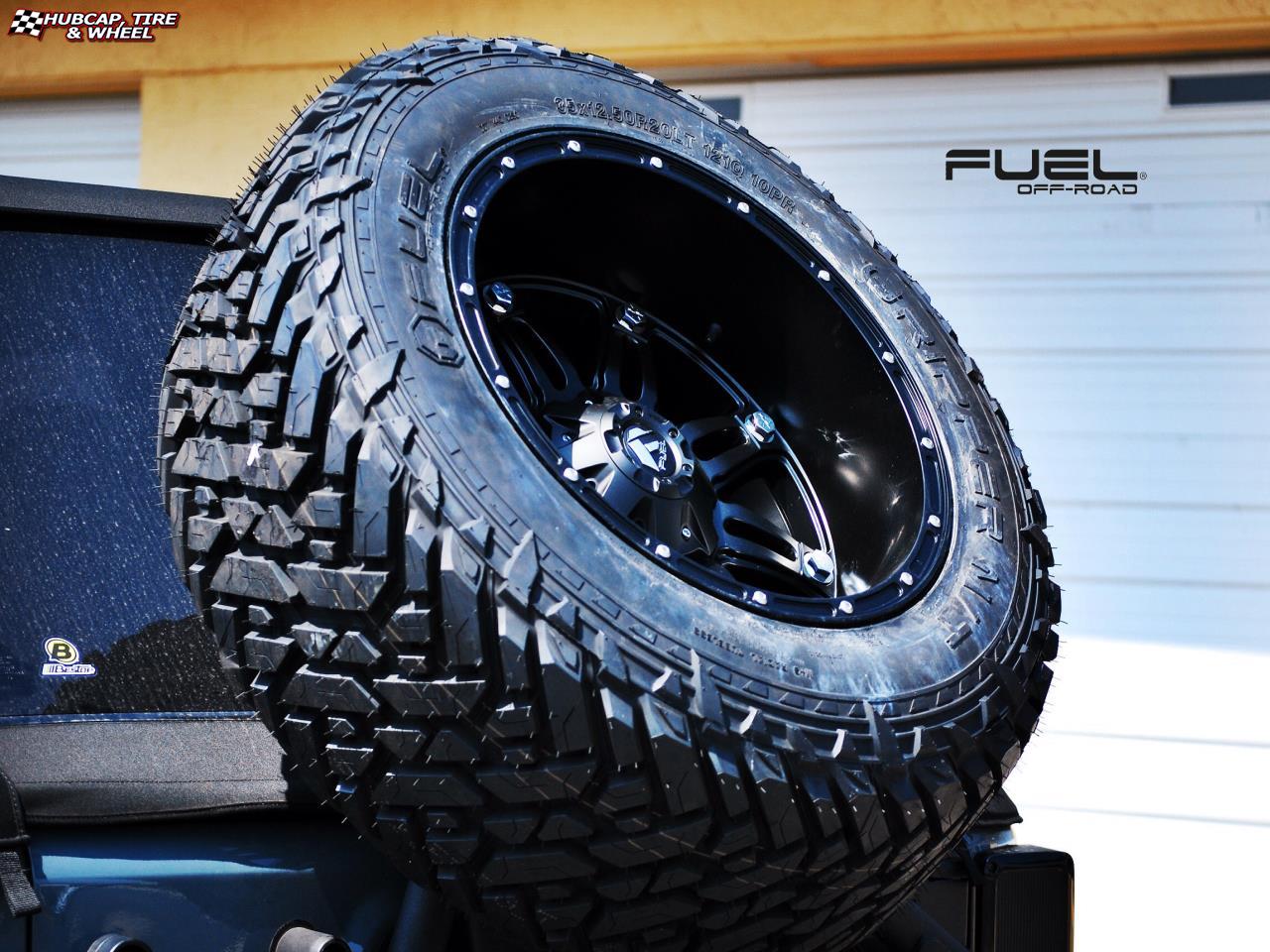 vehicle gallery/jeep wrangler fuel hostage d531 20X12  Matte Black wheels and rims